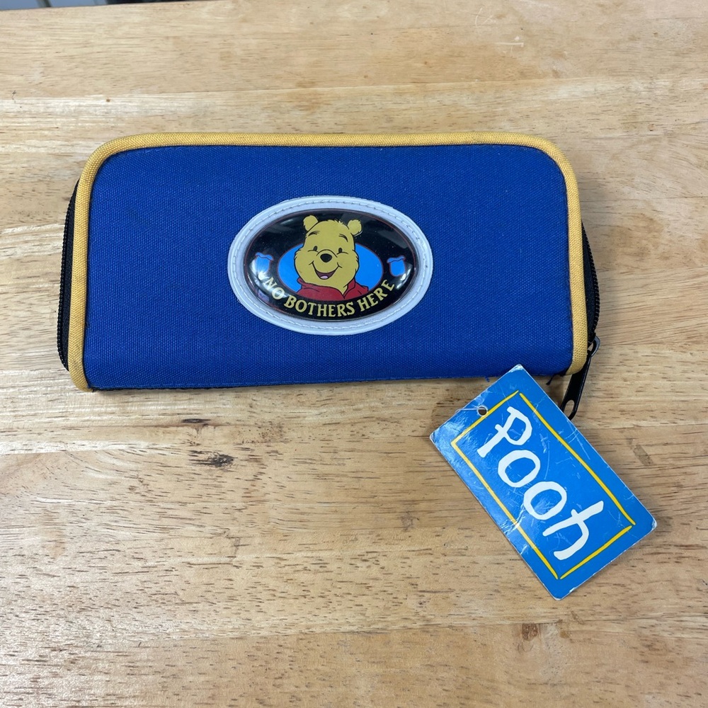 Pooh Blue Wallet, yellow trim, checkbook/credit card‎ insert, New with tags